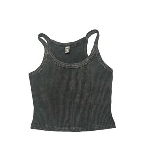 Shein Women’s Cotton Ribbed Acid Wash Cropped Tank